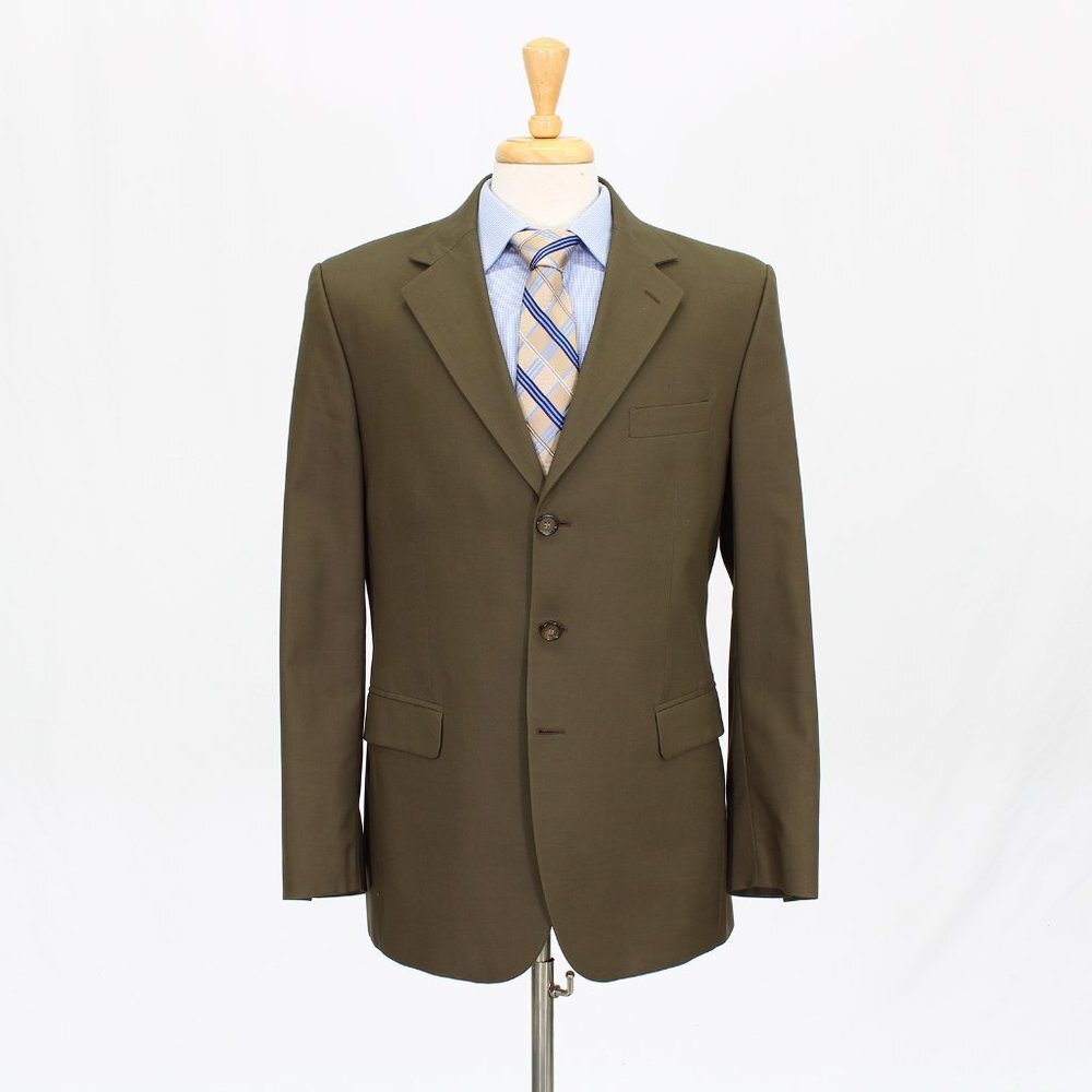 Christian Lacroix 40R Brown Solid 3-Button Sport Coat Blazer Jacket V570